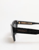 Dolce & Gabbana Black Leather Frame DG4177 Tinted Lens Sunglasses