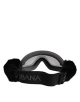 Dolce & Gabbana Black Bi0759 Lace Mirrored Ski Goggles Mask Sunglasses