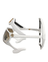 Dolce & Gabbana White Acetate Next Generation Mask Eyewear Sunglasses
