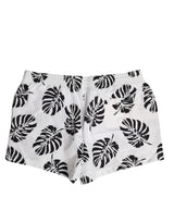 Dolce & Gabbana White Black Print Beachwear Shorts Swimwear