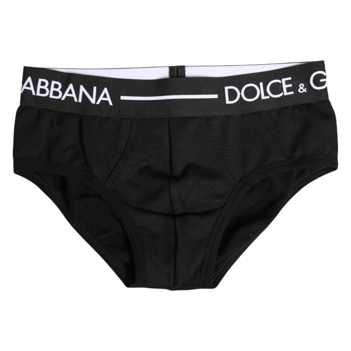 Dolce & Gabbana Black Cotton Stretch Regular Brief Underwear