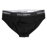 Dolce & Gabbana Black Cotton Stretch Regular Brief Underwear