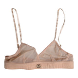 Dolce & Gabbana Powder Pink Nylon DG Logo Non Wire Bra Underwear