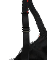 Dolce & Gabbana Black Red Polka Dot Underwired Balconette Underwear