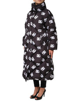 Dolce & Gabbana Black DG Mania Puffer Quilted Long Coat Jacket