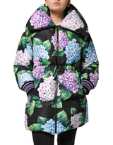 Dolce & Gabbana Multicolor Floral Print Puffer Quilted Jacket