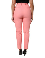 Dolce & Gabbana Pink High Waist Dress Tapered Pants
