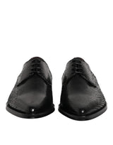 Dolce & Gabbana Black Leather Lace Up Dress Men Derby Shoes