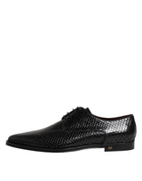 Dolce & Gabbana Black Leather Lace Up Dress Men Derby Shoes