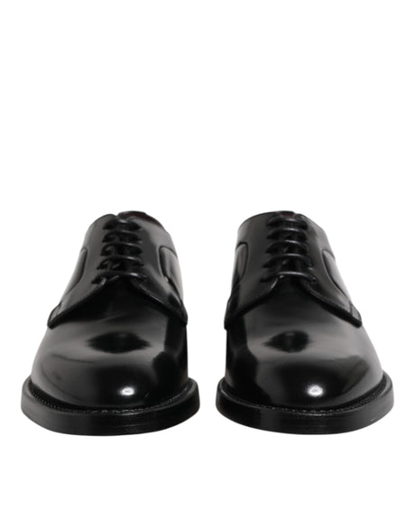Dolce & Gabbana Black Calf Leather Lace Up Dress Derby Shoes
