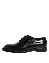 Dolce & Gabbana Black Calf Leather Lace Up Dress Derby Shoes