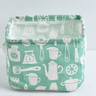 Desktop Makeup Organizer Storage Box with Linen Basket