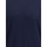 Valentino Blue Fleece Wool Turtleneck