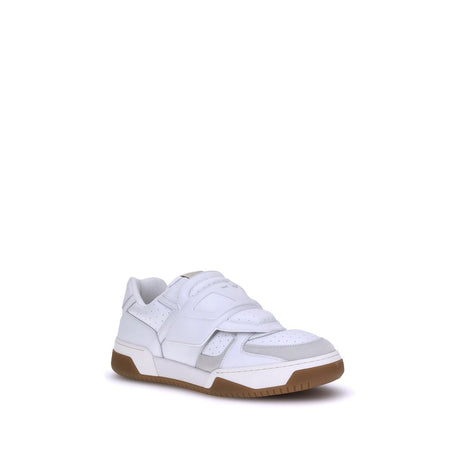 Valentino Garavani White Calf Leather Bos Taurus Athletic Sneakers