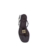 Fendi Multicolor Calf Leather Bos Taurus Flat Sandals