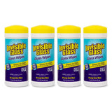 Invisible Glass 90160-4PK Glass Cleaning Wipes Perfect for Cleaning Mirrors Windows and Windshields at Home in Your Car or at the Office Streak-Free Tint-Safe Lint-Free 40 Wipes Pack of 4