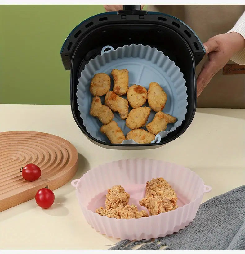 Air Fryer Accessories: Silicone Liner & Baking Tray