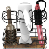 Simple Houseware Countertop Hair Tools Organizer Walnut