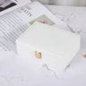 Faux Leather Two-Layer Jewelry Storage Box (1pc)