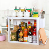 2-Tier Kitchen Storage Rack for Utensils and Spices