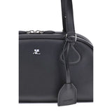 Courrèges Black Calf Leather Bos Taurus Shoulder Bag
