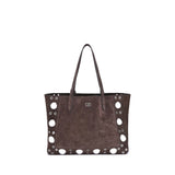 Valentino Garavani Brown Calf Leather Bos Taurus Shoulder Bag
