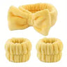 3pcs Cute Microfiber Bow-Knot Headband & Wristband Set