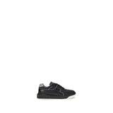 Valentino Garavani Black Calf Leather Bos Taurus Low Top Sneakers