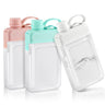 Amyhill 3 Pcs Flat Water Bottle 15oz A5 Travel Bottles Leak Proof Slim Square Memo Flask Plastic Portable Travel Mug for Outdoor Sports Fitness Camping Hiking Cycling(White Pink Green)