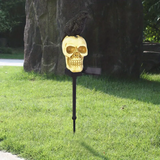 Crow Skull Solar Garden Light - Day of the Dead Decor