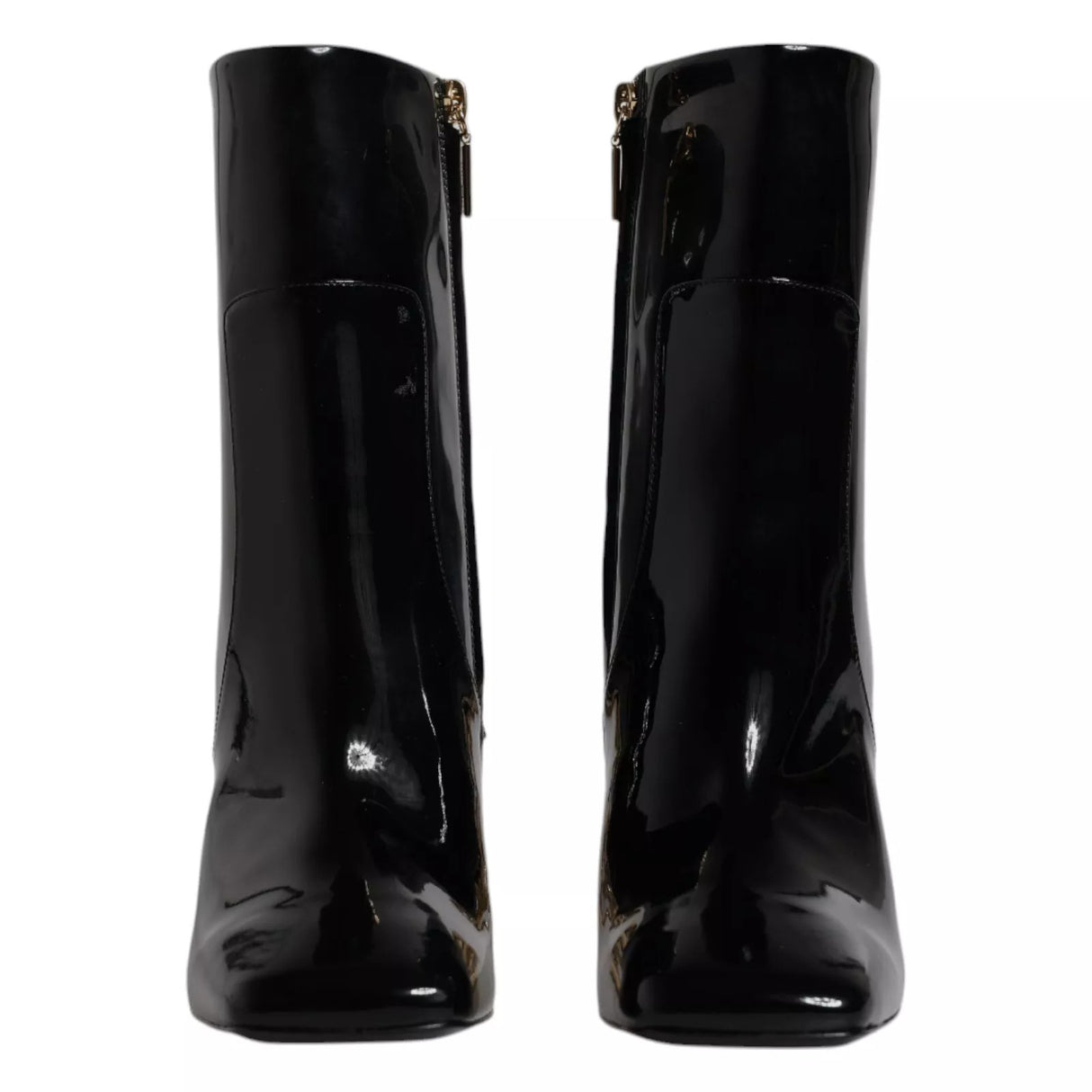Dolce & Gabbana Black Jackie Leather Mid Calf Boots Shoes