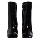 Dolce & Gabbana Black Jackie Leather Mid Calf Boots Shoes