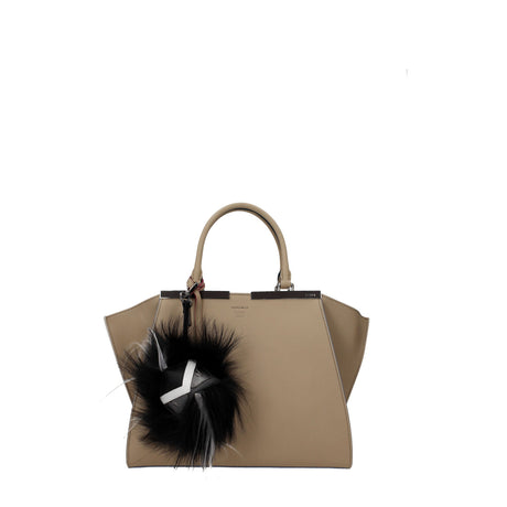 Fendi Black Leather Keychain