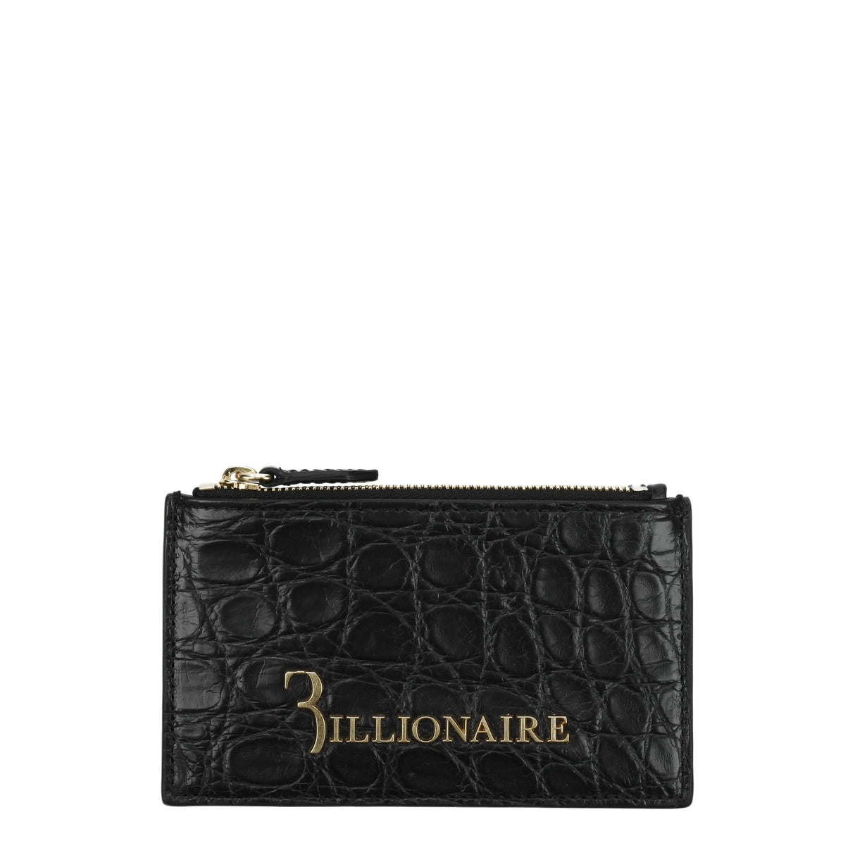Billionaire Italian Couture Black Crocodile Cardholder