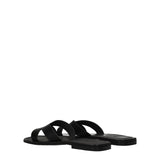 Kenzo Black Leather Slippers