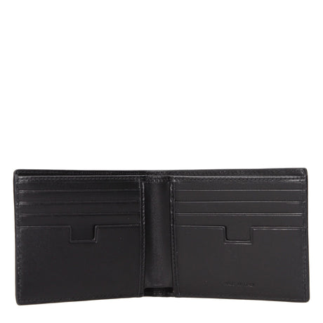 Testoni Black Leather Wallet