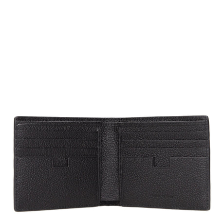 Testoni Black Leather Wallet