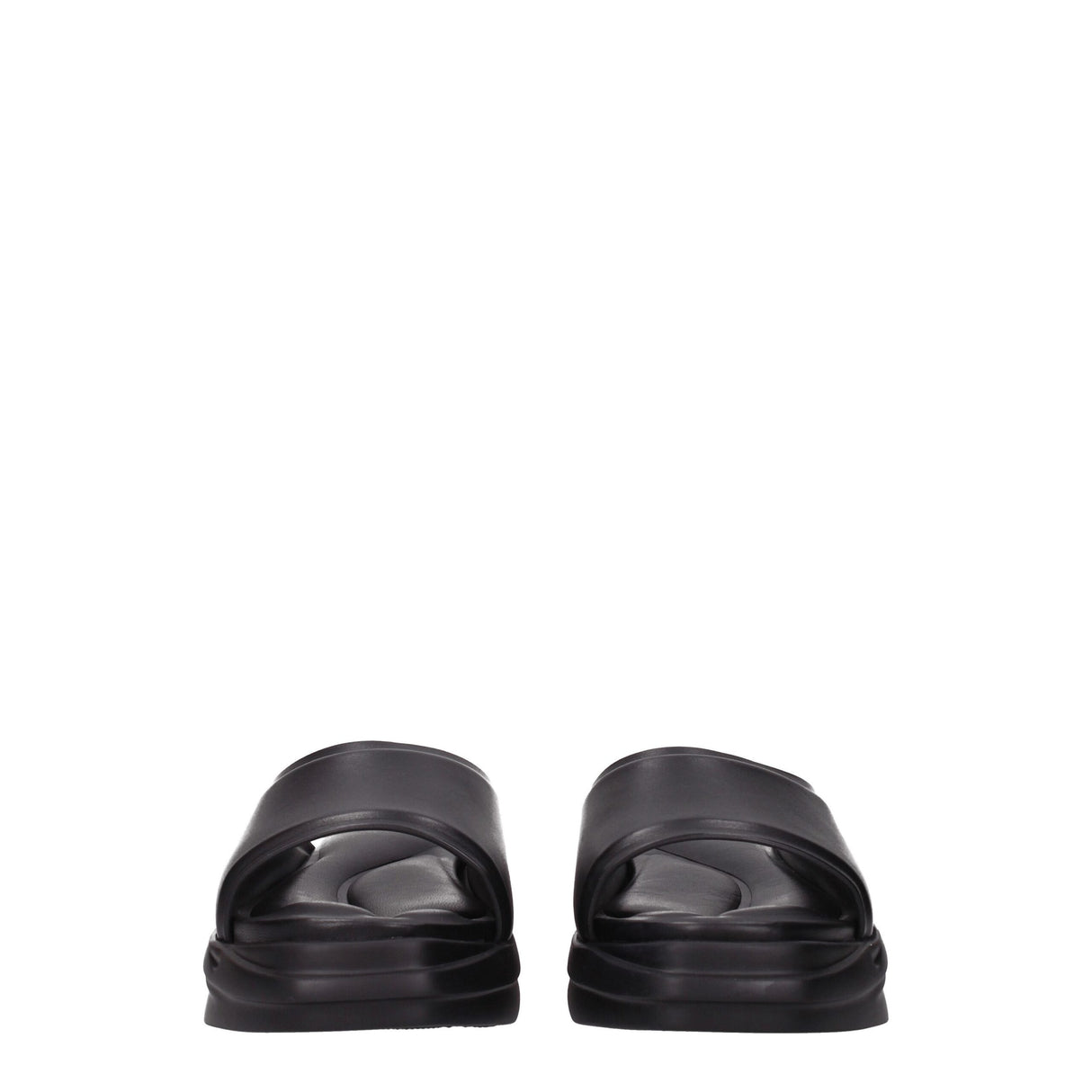 Alyx Black Leather Slippers