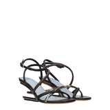Fendi Multicolor Leather Flat Sandals