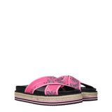 Kenzo Pink Fabric Slippers