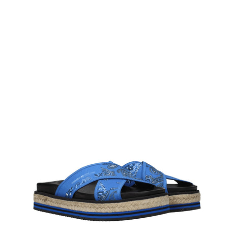 Kenzo Blue Fabric Slippers