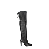 Stuart Weitzman Black Leather Over The Knee