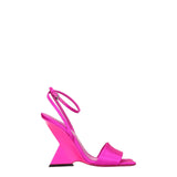 The Attico Pink Satin Platform Sandals