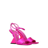 The Attico Pink Satin Platform Sandals