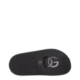 Dolce & Gabbana Black Leather Slippers
