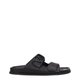 Valentino Garavani Black Leather Slippers