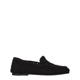 Dolce & Gabbana Black Fabric Slip-On Loafers
