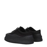 Jil Sander Black Fabric Chunky Sneakers