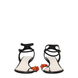 Lanvin Black Leather Stiletto Heel Sandals