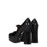 Stuart Weitzman Black Leather Platform Pumps